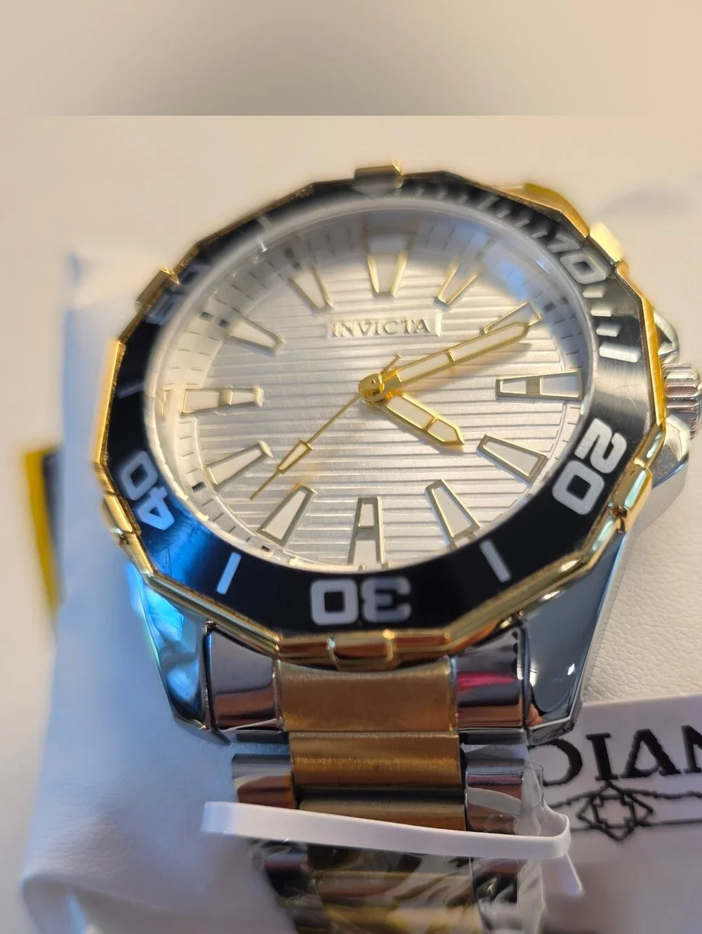 327.  Invicta Pro Diver Men's Watch 46mm, Gold, Steel (69237)